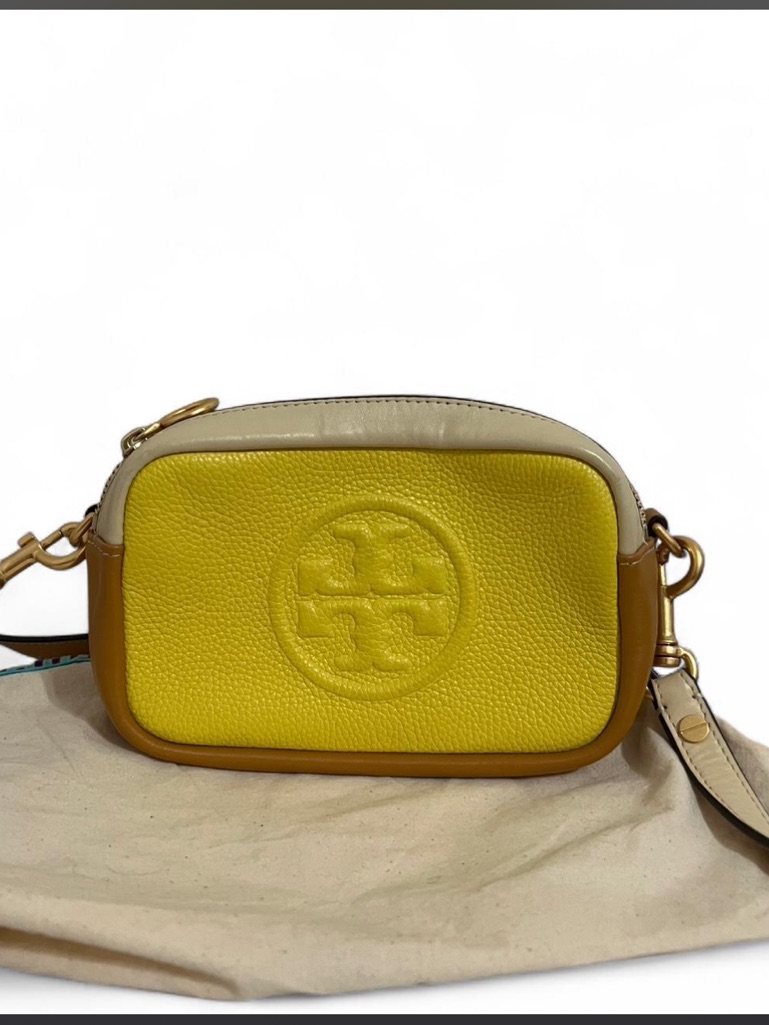 Tory Burch Perry Bombe Mini Bag Yellow Colorblock Crossbody